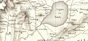 La Laguna de Antela según el mapa de Domingo Fontán (1845)