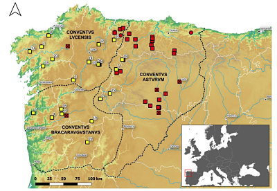 Mapa asentamientos militares noroeste Península Ibérica_Romanarmy