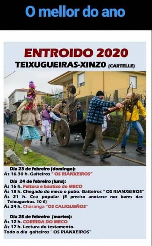 Cartel del Entroido de As Teixugueiras - Xinzo (Cartelle) 2020
